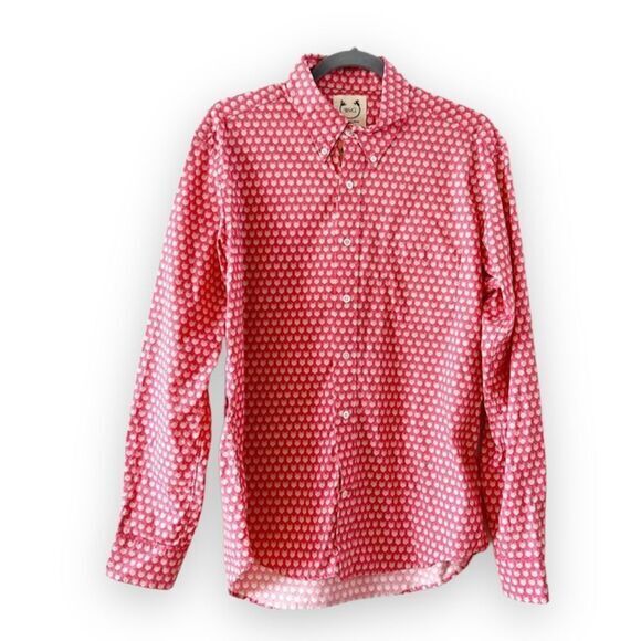 Wolf Vs Goat WvG Monkey Arms Men’s L Button Down Shirt AOP Fox Print Size Large - Picture 1 of 9